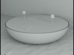 coffee table bonaldo big planet light 3D Model