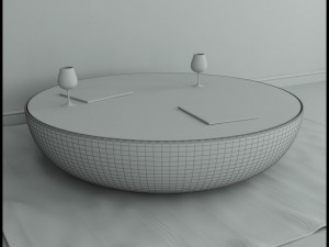 coffee table bonaldo big planet light 3D Model