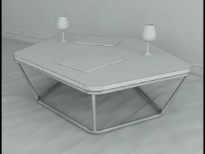 coffee table natuzzi chocolat Modelo 3D