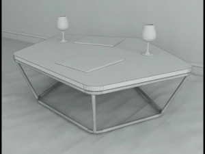 coffee table natuzzi chocolat 3D Model