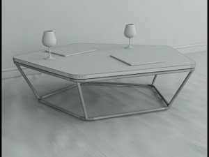 coffee table natuzzi chocolat Modelo 3D
