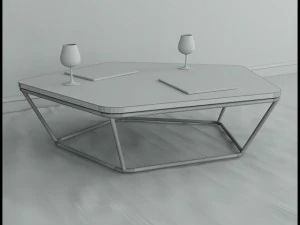 coffee table natuzzi chocolat 3D Model