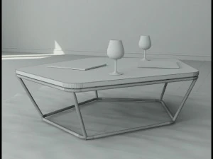 coffee table natuzzi chocolat 3D Model