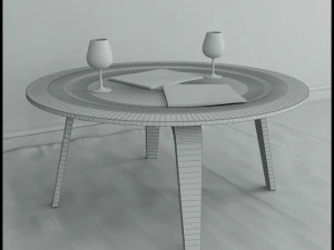 coffee table eames molded plywood 3D Model