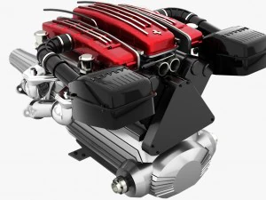 ferrari tipo f116 - f133 v12 engine awd system 3D Model