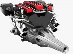 ferrari tipo f116 - f133 v12 engine awd system 3D Model