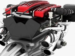 ferrari tipo f116 - f133 v12 engine awd system 3D Model