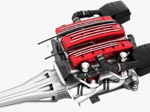 ferrari tipo f116 - f133 v12 engine awd system Modelo 3D