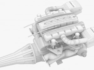 ferrari tipo f116 - f133 v12 engine awd system 3D Model