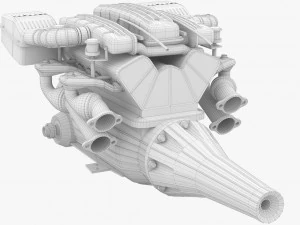 ferrari tipo f116 - f133 v12 engine awd system 3D Model