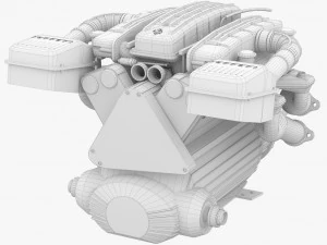 ferrari tipo f116 - f133 v12 engine awd system 3D Model