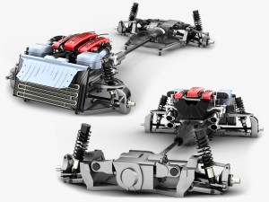 chassis ferrari ff - v12 engine tipo f133e awd system 3D 模型