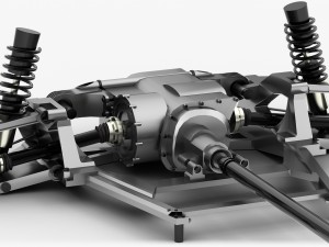 chassis ferrari ff - v12 engine tipo f133e awd system - disassembled 3D Model