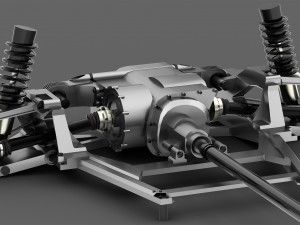 chassis ferrari ff - v12 engine tipo f133e awd system - disassembled 3D Model