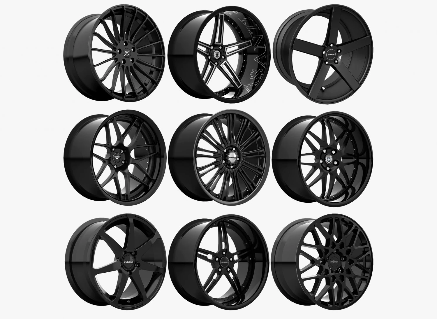 rims - hamann asanti vossen vorsteiner wald hre rays rotiform 3D Model .c4d .max .obj .3ds .fbx .stl .blend 