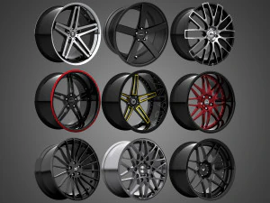 lexani vossen asanti hre hamann rotiform vorsteiner - rims collection 3D Model
