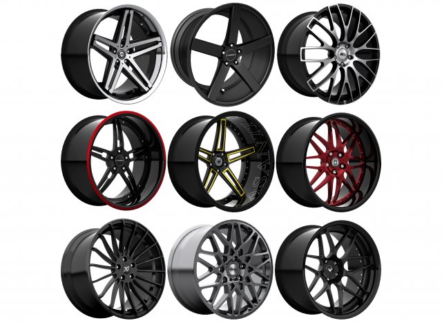 lexani vossen asanti hre hamann rotiform vorsteiner - rims collection 3Dモデル .c4d .max .obj .3ds .fbx .stl .blend 