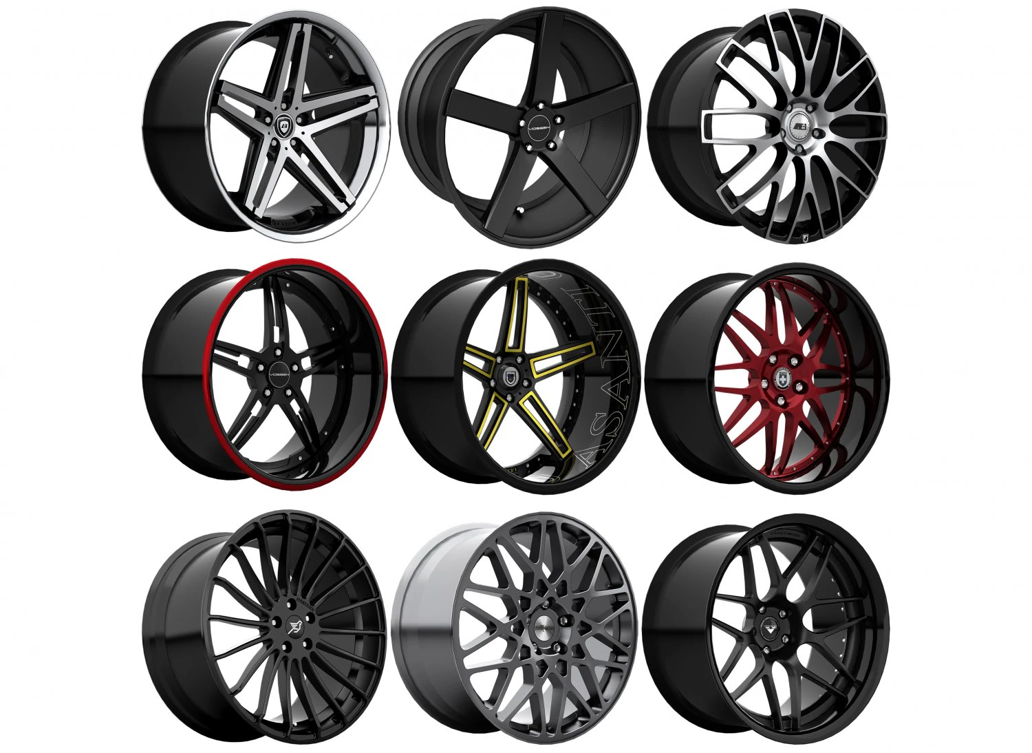 lexani vossen asanti hre hamann rotiform vorsteiner - rims collection 3D Model .c4d .max .obj .3ds .fbx .stl .blend