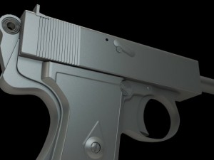 webley and scott automatic pistol cal455 3D Model