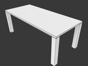 modern dining table 01 Modelo 3D