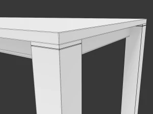 modern dining table 01 3D Model