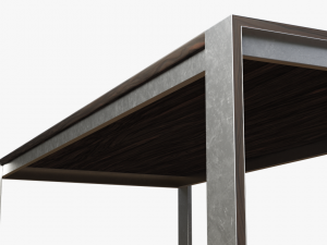 modern dining table 02 3D Model