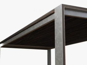 modern dining table 02 3D Model