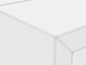 modern dining table 02 3D Model
