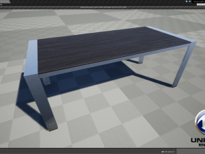 modern dining table 02 3D Model