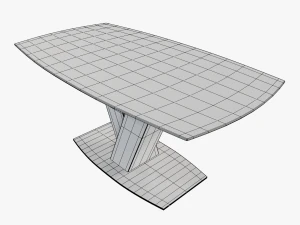 modern dining table 03 3D Model