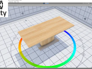 modern dining table 04 3D Model