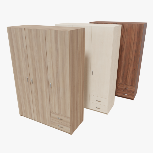 wardrobe 02 3D Model .c4d .max .obj .3ds .fbx .stl .blend