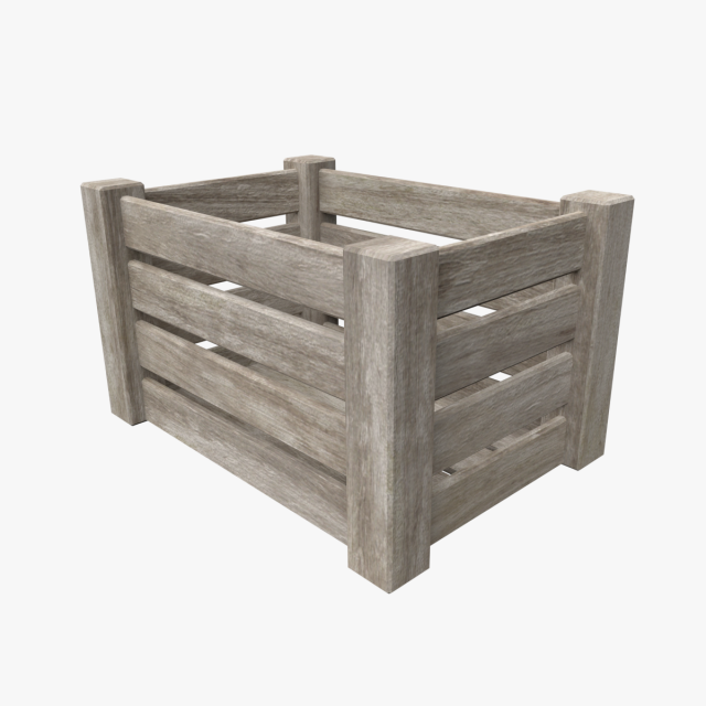 wooden crate 3D Model .c4d .max .obj .3ds .fbx .stl .blend