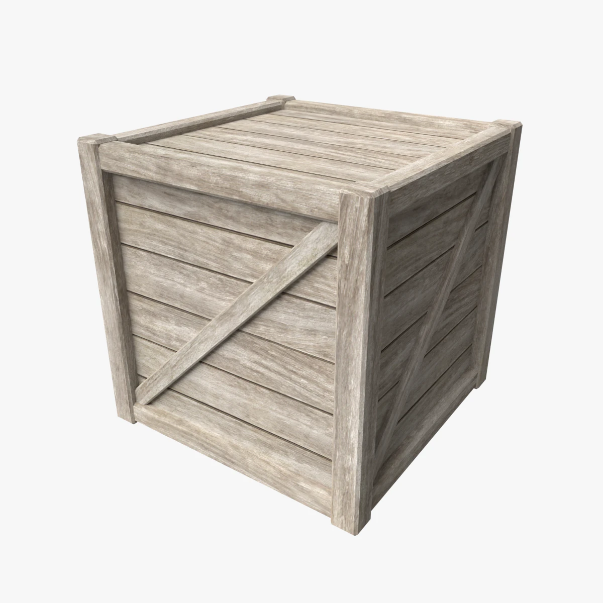 wooden box 3D Model .c4d .max .obj .3ds .fbx .stl .blend 