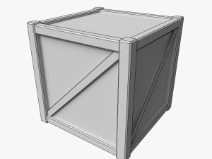 wooden box Model 3D