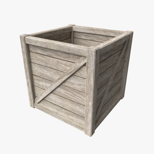 wooden box open 3D 模型 .c4d .max .obj .3ds .fbx .stl .blend 