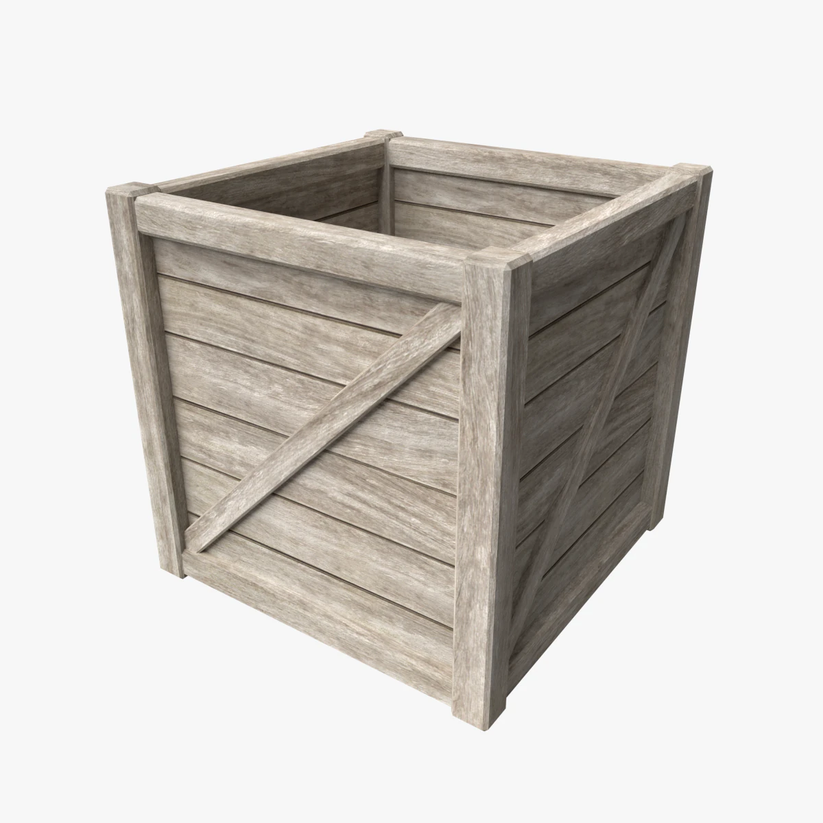 wooden box open 3D Model .c4d .max .obj .3ds .fbx .stl .blend