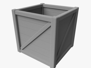 wooden box open 3D 模型