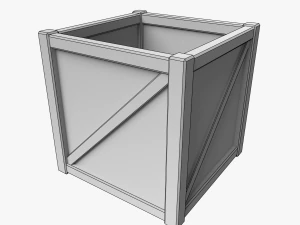wooden box open 3D Model