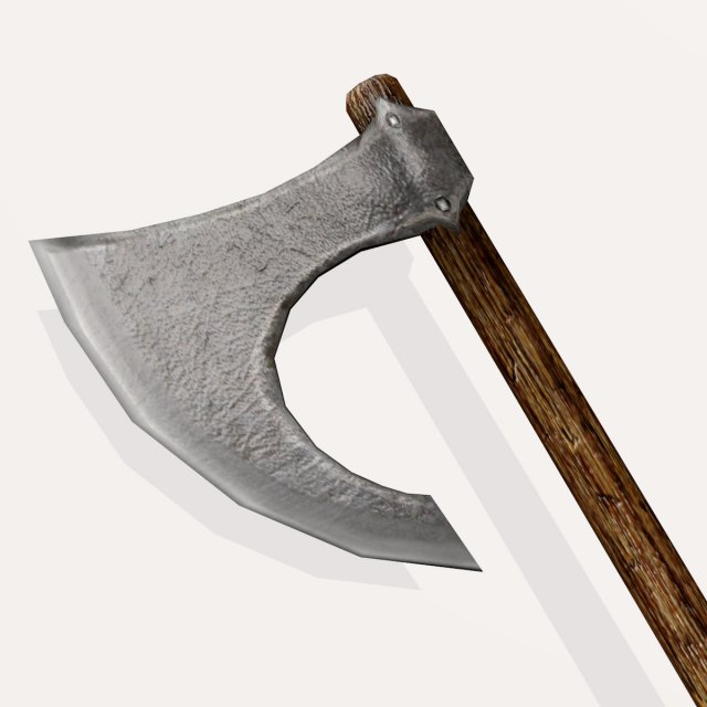 celtic battleaxe 3D Model .c4d .max .obj .3ds .fbx .stl .blend 