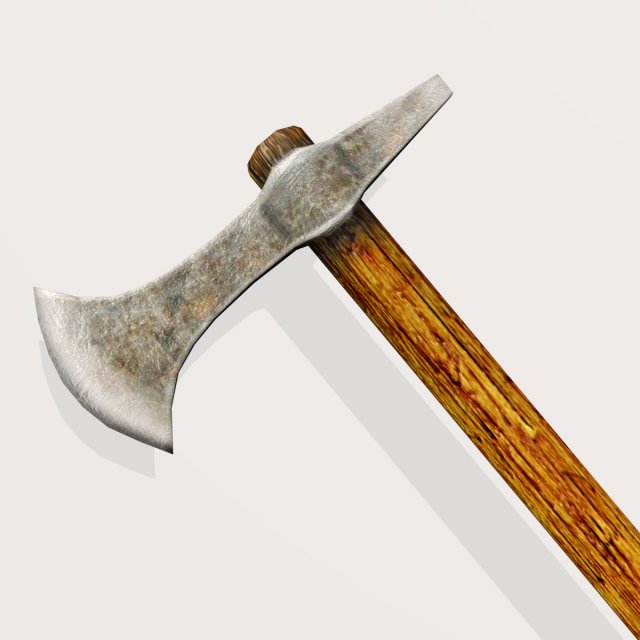 viking battleaxe 3D 모델 .c4d .max .obj .3ds .fbx .stl .blend 