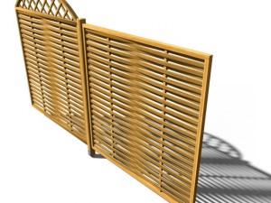 wooden fence modules 1 3D मॉडल