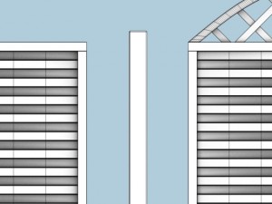 wooden fence modules 1 3D मॉडल