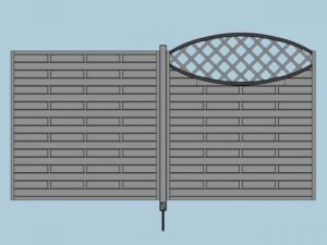wooden fence modules 2 3D Model