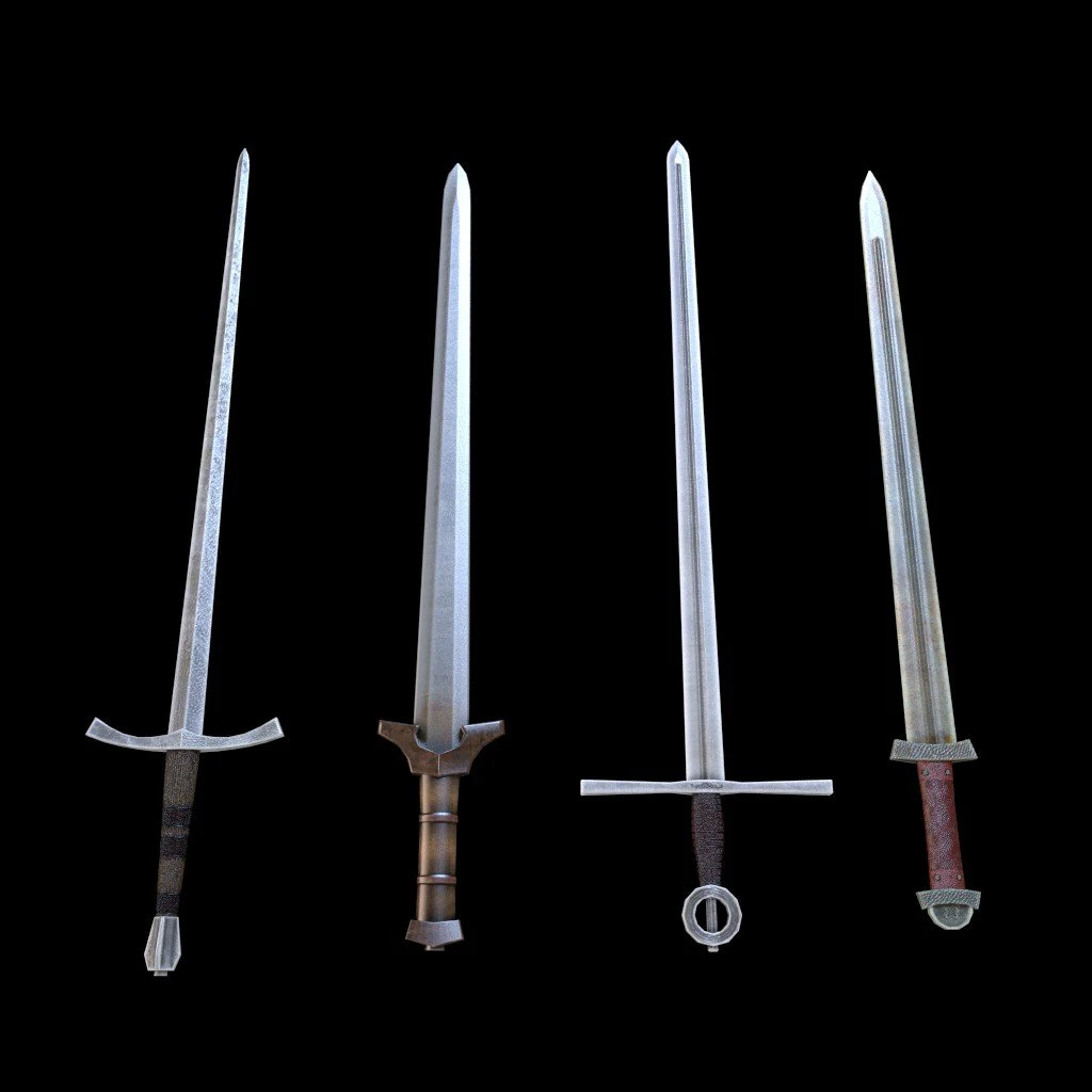 sword pack 1 3D Model .c4d .max .obj .3ds .fbx .stl .blend 