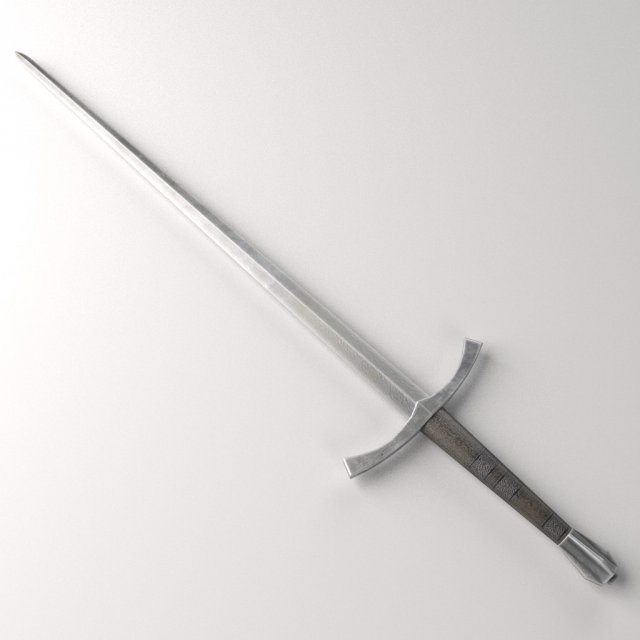 sword 02 3D Model .c4d .max .obj .3ds .fbx .stl .blend 