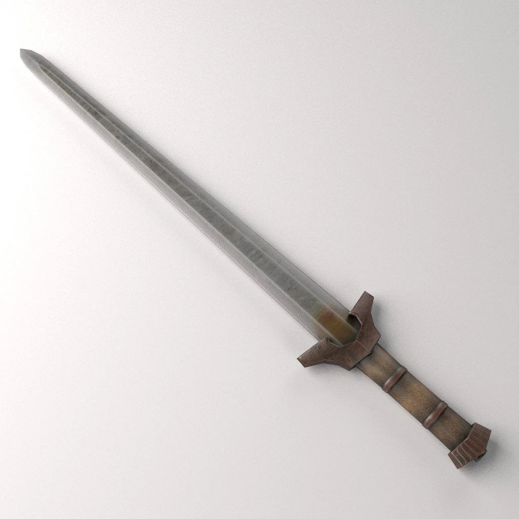 sword 04 3D Model .c4d .max .obj .3ds .fbx .stl .blend 