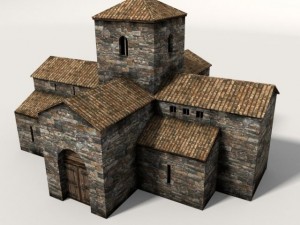 medieval church 3D Model
