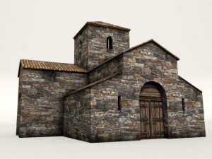 medieval church 3D Model