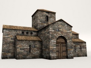medieval church 3D Model
